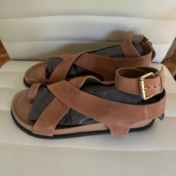 A. Emery Jalen Sandals Nutmeg Suede 40IT Like New!! With Box - Picture 5 of 10